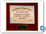 Most Compassionate Doctor
                                                                                       Award 2011: