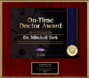 Vitals Patients Choice - On-Time Physician Award - 2018 - Dr. Mitchell Terk