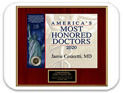 America's Most Honored Doctors 2020 - Top 10% - Jamie Cesaretti, M.D.