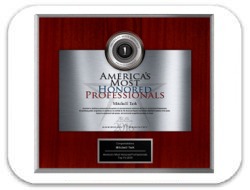 Awarded American Registry: America's Most Honored Professionals Top 1% 2016 Award: Dr. Terk