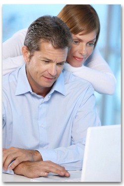 Couple on computer